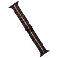 For Apple Watch Series 4 40mm Stainless Steel Watch Band(Black Orange)