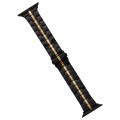 For Apple Watch 38mm Stainless Steel Watch Band(Black Gold)