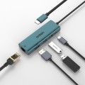 Onten UC125 5 in 1 USB-C / Type-C to HDMI+USB3.0+PD3.0 Multi-function HUB with 100Mbps Network Card