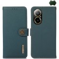 For Realme C67 4G KHAZNEH Custer Genuine Leather RFID Phone Case(Green)