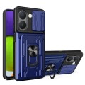 For vivo Y36 5G / 4G Global Sliding Camshield TPU+PC Phone Case with Card Slot(Blue)