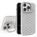For iPhone 12 Pro Honeycomb Radiating Lens Holder Magsafe Phone Case(Grey)
