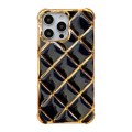 For iPhone 15 Pro Electroplated Varnish Diamond TPU Phone Case(Black)