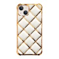 For iPhone 15 Electroplated Varnish Diamond TPU Phone Case(White)