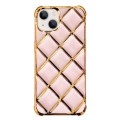For iPhone 15 Electroplated Varnish Diamond TPU Phone Case(Pink)