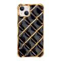 For iPhone 14 Electroplated Varnish Diamond TPU Phone Case(Black)