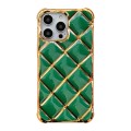 For iPhone 14 Pro Max Electroplated Varnish Diamond TPU Phone Case(Green)