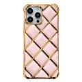 For iPhone 14 Pro Max Electroplated Varnish Diamond TPU Phone Case(Pink)