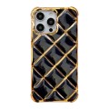For iPhone 14 Pro Max Electroplated Varnish Diamond TPU Phone Case(Black)