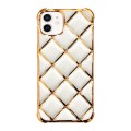 For iPhone 11 Electroplated Varnish Diamond TPU Phone Case(White)