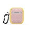 For AirPods 2 / 1 DUX DUCIS PECC Series Earbuds Box Protective Case(Yellow Pink)