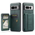 For Google Pixel 7 Pro Fierre Shann Oil Wax Cow Leather Card Holder Back Phone Case(Green)