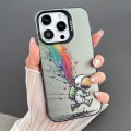 For iPhone 15 Pro Max Dual-sided IMD Animal Graffiti TPU + PC Phone Case(Running Astronauts)