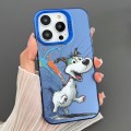 For iPhone 15 Pro Max Dual-sided IMD Animal Graffiti TPU + PC Phone Case(Running Dog)