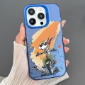 For iPhone 15 Pro Dual-sided IMD Animal Graffiti TPU + PC Phone Case(Electromobile Dog)