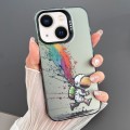 For iPhone 14 Plus Dual-sided IMD Animal Graffiti TPU + PC Phone Case(Running Astronauts)