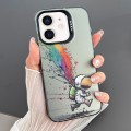 For iPhone 12 Dual-sided IMD Animal Graffiti TPU + PC Phone Case(Running Astronauts)