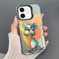 For iPhone 12 Dual-sided IMD Animal Graffiti TPU + PC Phone Case(Furious Dog)