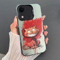 For iPhone XR Dual-sided IMD Animal Graffiti TPU + PC Phone Case(Grinning Cat)