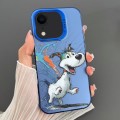 For iPhone XR Dual-sided IMD Animal Graffiti TPU + PC Phone Case(Running Dog)