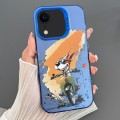 For iPhone XR Dual-sided IMD Animal Graffiti TPU + PC Phone Case(Electromobile Dog)