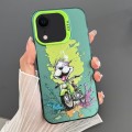 For iPhone XR Dual-sided IMD Animal Graffiti TPU + PC Phone Case(Motorcycle Dog)
