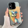 For iPhone XS Max Dual-sided IMD Animal Graffiti TPU + PC Phone Case(Furious Dog)