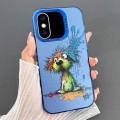For iPhone XS Max Dual-sided IMD Animal Graffiti TPU + PC Phone Case(Fallen Dog)