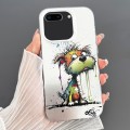 For iPhone 8 Plus / 7 Plus Dual-sided IMD Animal Graffiti TPU + PC Phone Case(Melting Green Orange D