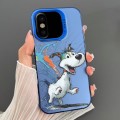 For iPhone X / XS Dual-sided IMD Animal Graffiti TPU + PC Phone Case(Running Dog)
