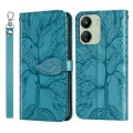 For Xiaomi Redmi 13C 4G / 5G Life Tree Embossing Pattern Leather Phone Case(Blue)