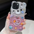For iPhone 15 Bear Shaped Painted TPU Phone Case(Space)