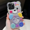 For iPhone 13 Pro Max Bear Shaped Painted TPU Phone Case(Smiley Face)