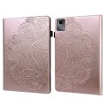 For Lenovo Tab M11 / Xiaoxin Pad 11 2024 Peacock Embossed Pattern Leather Tablet Case(Rose Gold)