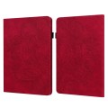 For Amazon Kindle Paperwhite 5 2021 Peacock Embossed Pattern Leather Tablet Case(Red)