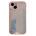 For iPhone 15 Electroplated Aurora TPU + PC Phone Case(Pink)