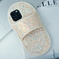 For iPhone 15 Pro Max Creative Glitter Slipper Design TPU Shockproof Phone Case(Gold)