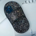 For iPhone 14 Pro Max Creative Glitter Slipper Design TPU Shockproof Phone Case(Black)