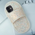 For iPhone 12 Creative Glitter Slipper Design TPU Shockproof Phone Case(Gold)
