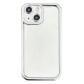 For iPhone 14 Electroplated Mirror Straight Edge TPU Phone Case(Silver)