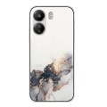 For Xiaomi Redmi 13C 4G / Poco C65 Hollow Marble Pattern TPU Straight Edge Phone Case(Black)