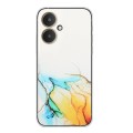 For Xiaomi Redmi 13C 5G / Poco M6 / Redmi 13R Hollow Marble Pattern TPU Straight Edge Phone Case(Yel