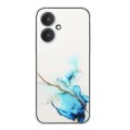For Xiaomi Redmi 13C 5G / Poco M6 / Redmi 13R Hollow Marble Pattern TPU Straight Edge Phone Case(Blu