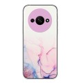For Xiaomi Redmi A3 4G Hollow Marble Pattern TPU Straight Edge Phone Case(Pink)