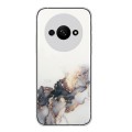 For Xiaomi Redmi A3 4G Hollow Marble Pattern TPU Straight Edge Phone Case(Black)