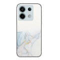 For Xiaomi Poco X6 5G Hollow Marble Pattern TPU Straight Edge Phone Case(Grey)