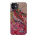 For iPhone 12 Creative Oil Painting Colorful Dragon TPU Shockproof Phone Case