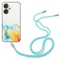 For Xiaomi Redmi 13C 5G / Poco M6 / Redmi 13R Hollow Marble Pattern TPU Phone Case with Neck Strap R