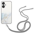 For Xiaomi Redmi 13C 5G / Poco M6 / Redmi 13R Hollow Marble Pattern TPU Phone Case with Neck Strap R