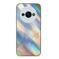 For Xiaomi Redmi A3 4G Laser Marble Pattern Clear TPU Protective Phone Case(Grey)